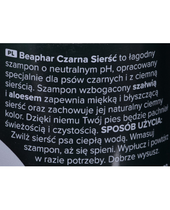 Beaphar szampon do czarnej sierści dla psów 250ml