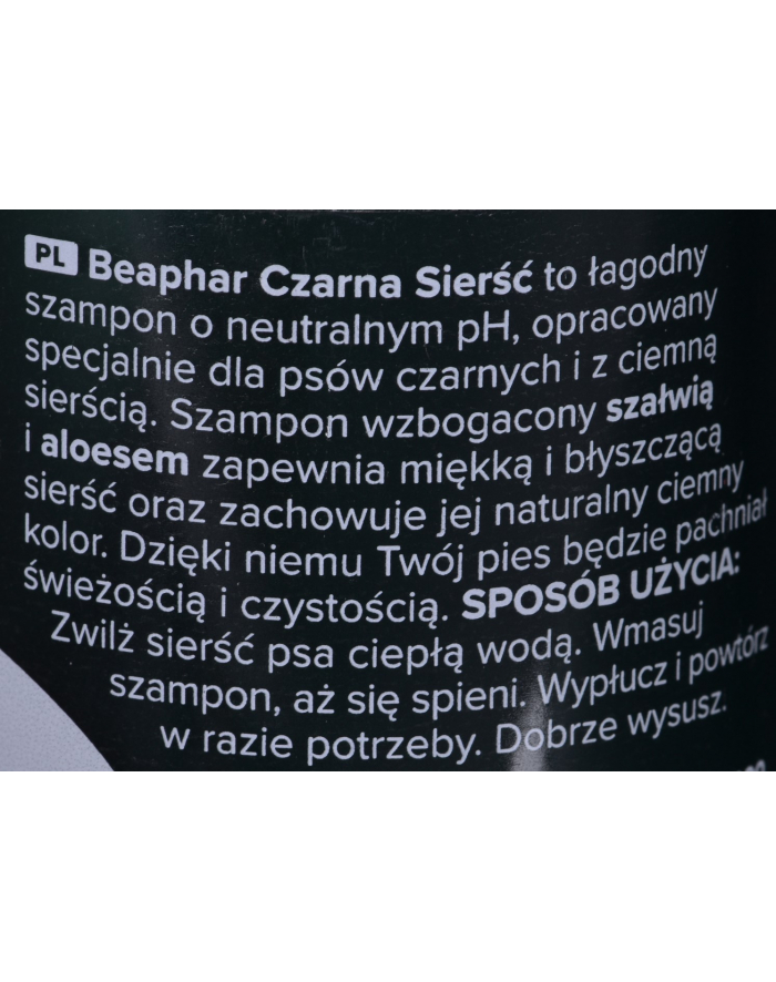 Beaphar szampon do czarnej sierści dla psów 250ml główny