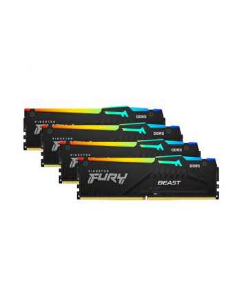 kingston Pamięć DDR5 Fury Beast RGB 128GB(4*32GB)/5600 CL40 czarna