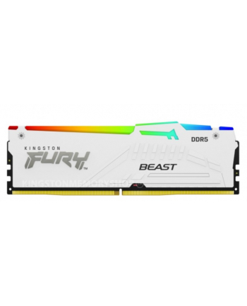 kingston Pamięć DDR5 Fury Beast RGB 128GB(4*32GB)/5600 CL40 biała