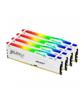 kingston Pamięć DDR5 Fury Beast RGB 64GB(4*16GB)/5600 CL40 biała