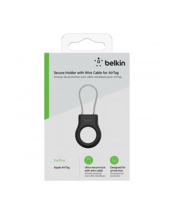 belkin Bezpieczny uchwyt z linką do AirTag czarny
