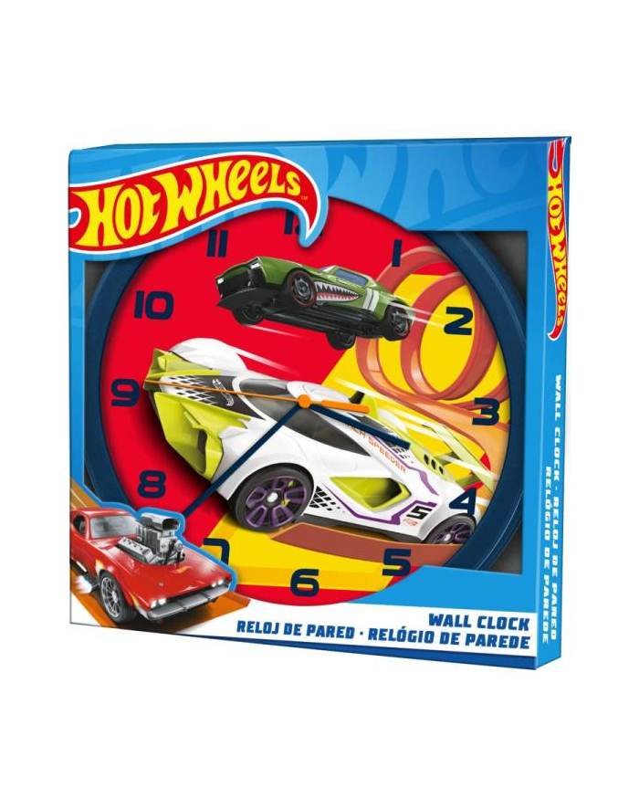 Zegar ścienny Wall clock 25cm Hot Wheels HW00010 Kids Euroswan główny