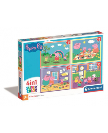 Clementoni Puzzle 4w1 Świnka Peppa 21516