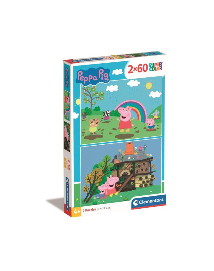 Clementoni Puzzle 2x60el Świnka Peppa 21622 główny