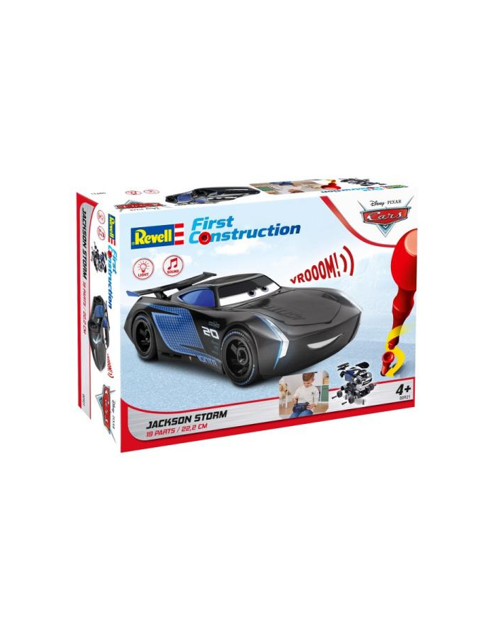 Revell 00921 First Construction Auto do składania Jackson Storm światło i dźwięk główny