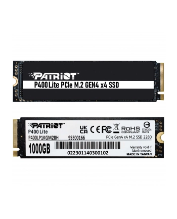 patriot Dysk SSD 1TB Viper P400 Lite 3500/2700MB/s PCIe M.2 Gen 4x4 NVMe1.4 nr 1