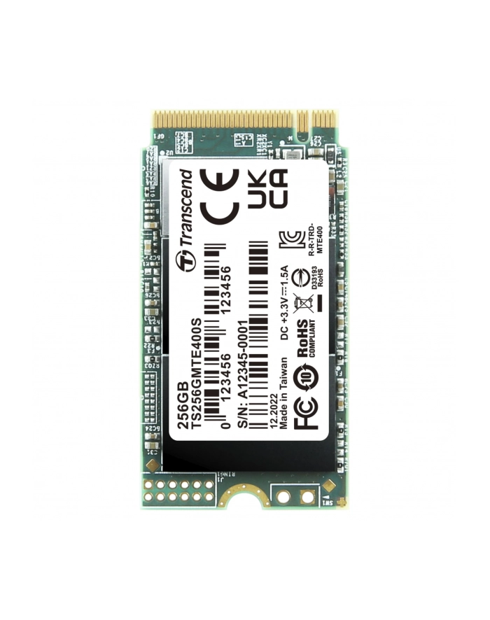 TRANSCEND 256GB M.2 2242PCIe Gen3x4 NVMe 3D TLC DRAM-less główny