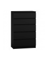 top e shop M5 MALWA KOMODA 5 SZUFLAD CZARNY - nr 2