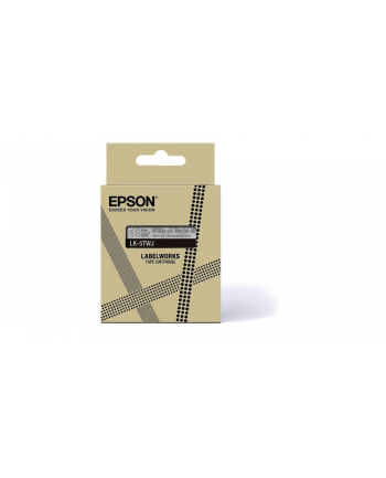 EPSON Matte Tape Clear/White 18mm 8m LK-5TWJ