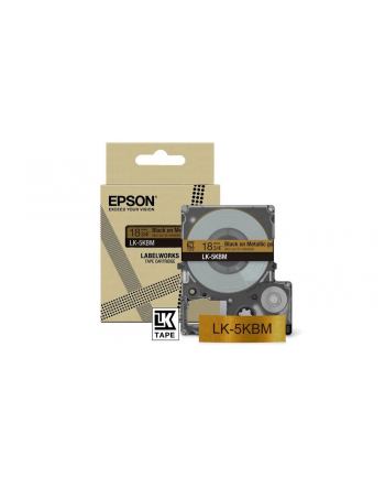 EPSON Metallic Tape Gold/Black 18mm 9m LK-5KBM