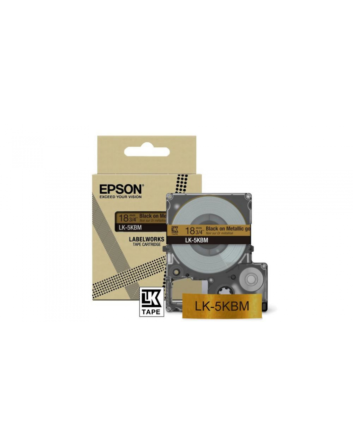 EPSON Metallic Tape Gold/Black 18mm 9m LK-5KBM główny