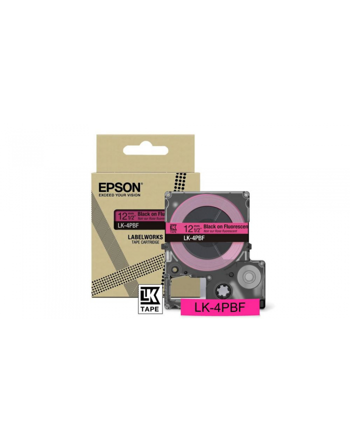 EPSON Colour Tape Fluorescent Pink/Black 12mm 5m LK-4PBF główny