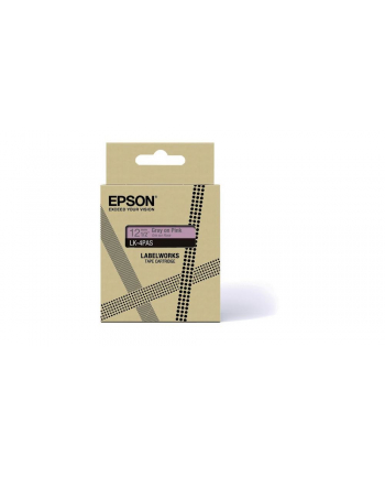 EPSON Colour Tape Pink/Grey 12mm 8m LK-4PAS