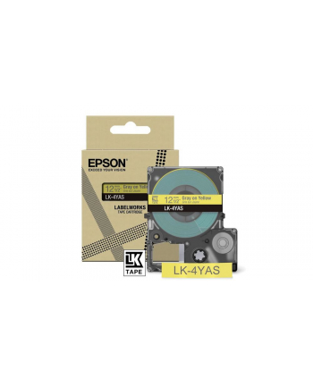 EPSON Colour Tape Yellow/Grey 12mm 8m LK-4YAS