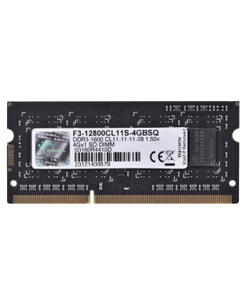 GSKILL SO-DIMM DDR3 4GB 1600MHZ 1,5V F3-12800CL11S-4GBSQ