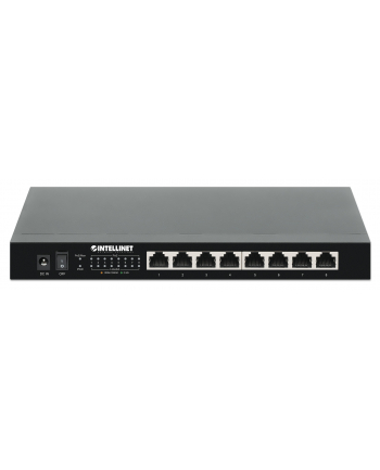 INTELLINET 8-Port 2.5G Ethernet PoE+ Switch 8x10/100/1000/2500 Mbps PSE PoE+ Ports 100W PoE Power Budget Unmanaged Wall-mount Option