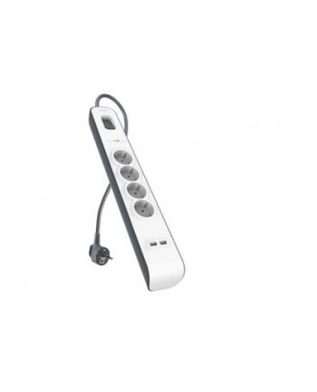 BELKIN LISTWA ZASILAJĄCA 4-PORTOWA + 2X USB-A 24A, 525J