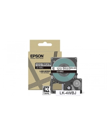 EPSON Matte Tape White/Black 12mm 8m LK-4WBJ nr 2