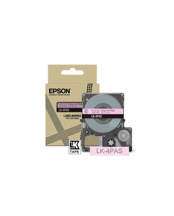 EPSON Colour Tape Pink/Grey 12mm 8m LK-4PAS nr 1
