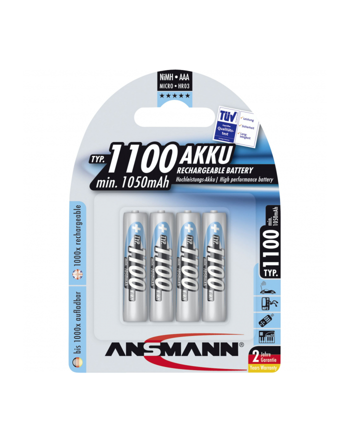 Akumulator NiMH 4xAAA 1100mAh główny