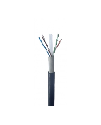 GEMBIRD kabel instalacyjny skrętka UTP zewnętrzny kat. 6 drut 305m czarny