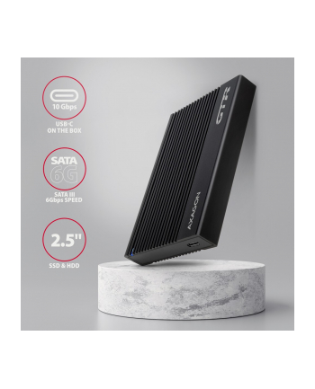 axagon EE25-GTR Obudowa zewnętrzna aluminiowa USB3.2 Gen 2 - SATA 6G 2.5' SSD/HDD