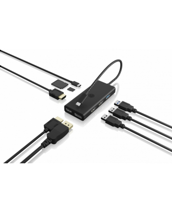 icybox Stacja dokująca IB-DK4011-CPD 9in1,HDMI,DP,CR,TYPE-C