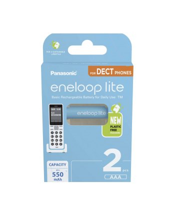 2 X Akumulatorki Panasonic Eneloop Lite Dect New R03 Aaa 550Mah Bk-4Lcce/2De (Blister)