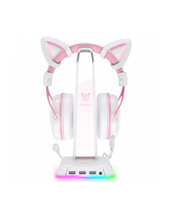 onikuma Stojak na słuchawki z podświetleniem RGB ST2 biały główny