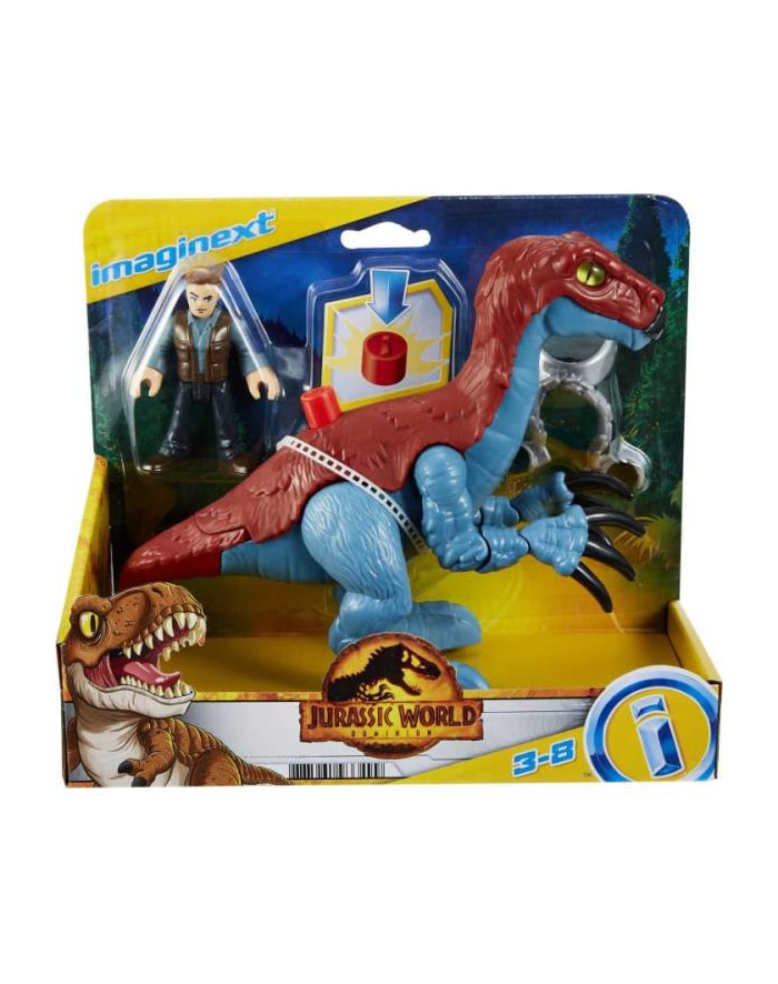 Fisher-Price Jurassic World Imaginext Dinozaur Therizinosaurus 'amp; Owen GVV63 MATTEL główny