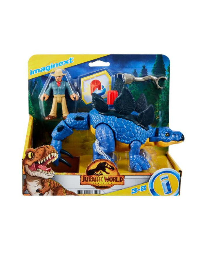 Fisher-Price Jurassic World Imaginext Stegozaur 'amp; Dr.Grant GVV64 MATTEL główny