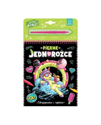 aksjomat Książeczka Piękne jednorożce. Zdrapywanka z rysikiem