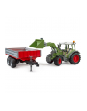 Traktor Fendt Vario 211 ładowaczem czołowym i srebrną przyczepą (02019)  BRUD-ER 02182 - nr 5