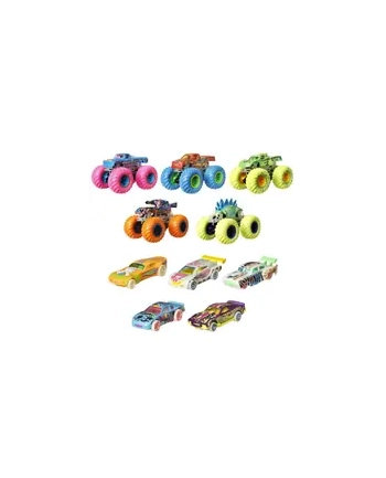 Hot Wheels Monster Truck Pojazdy 1:64 Świecące w ciemności 10-pak HCB57 MATTEL
