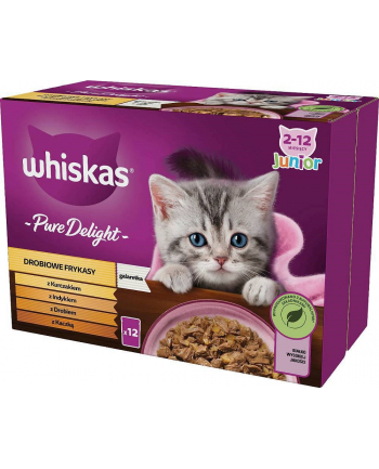 Whiskas Sasz Potr Pur Del Jun Drób 12x85g