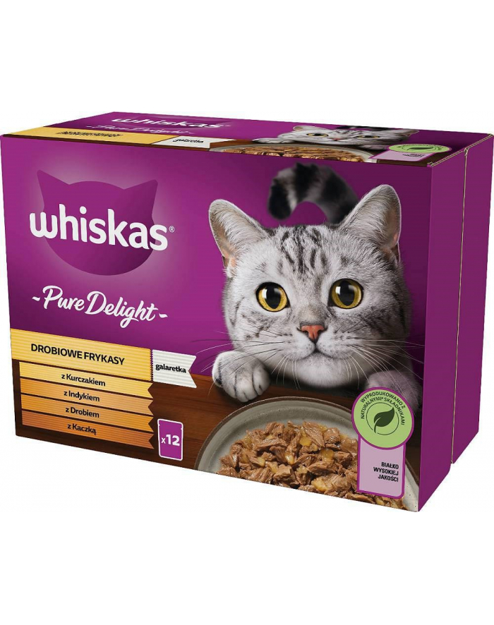 Whiskas Sasz Potr Pure Delight Drób 12x85g główny