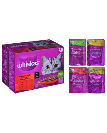 Whiskas Sasz Sos Drób/Jag/Woł/Kur 12x85g