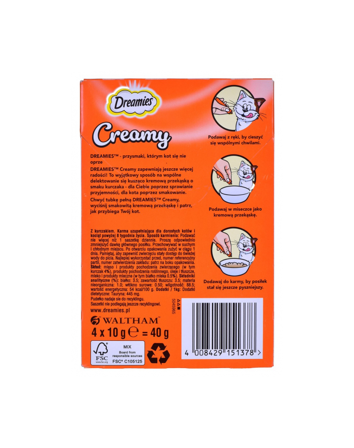 Dreamies Creamy Kurczak 4x10g główny