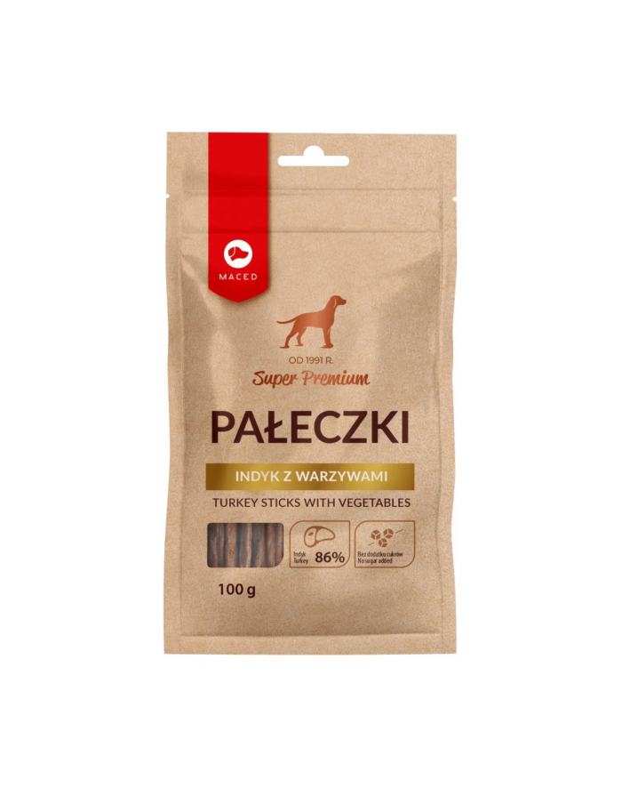 MACED Pałeczki indyk z warzywami 100g główny