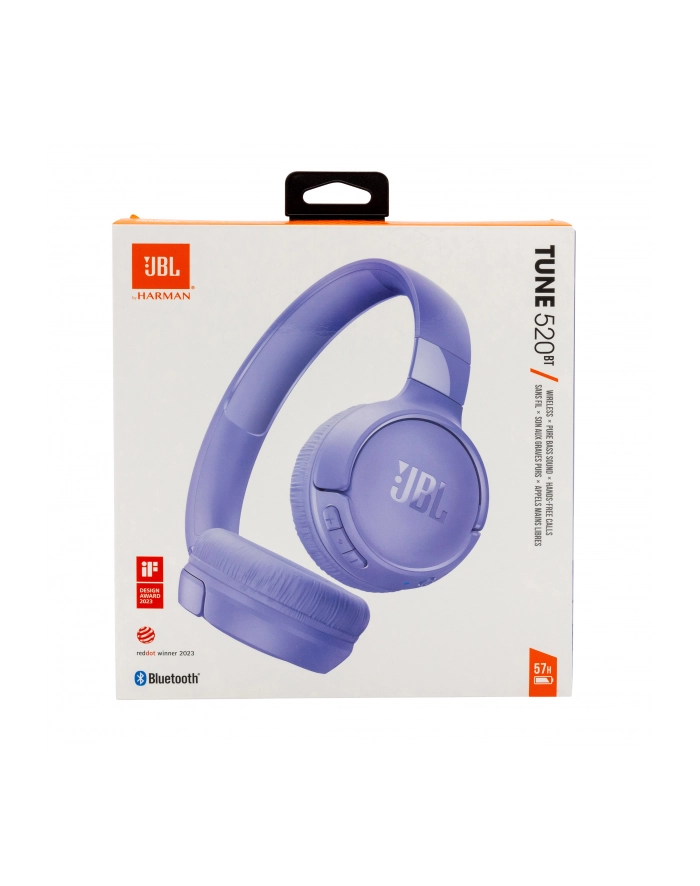 Słuchawki JBL TUNE 520 BT (purple, bezprzewodowe, nauszne) główny
