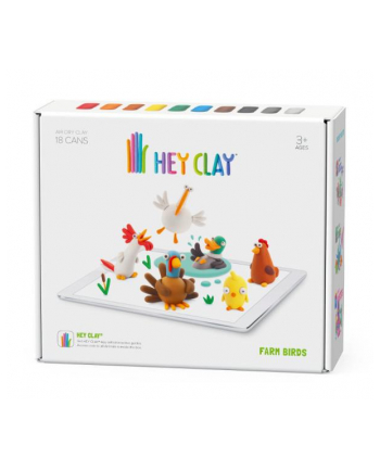 tm toys Hey Clay Masa plastyczna Ptaki z farmy HCL 18009CEE
