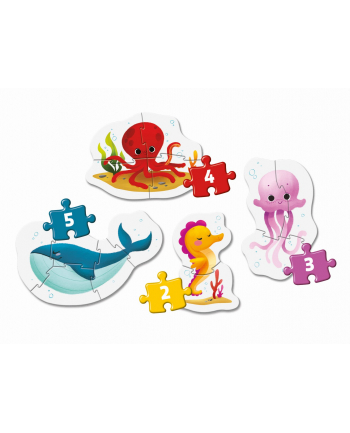 Clementoni Puzzle Moje Pierwsze Puzzle Sea Life Zwierzęta morskie 20835