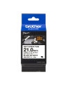 BROTHER HSE251E Black on Kolor: BIAŁY heat shrink tape 21mm - nr 10