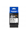 BROTHER HSE251E Black on Kolor: BIAŁY heat shrink tape 21mm - nr 11