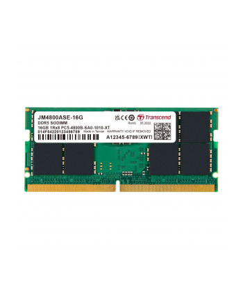 TRANSCEND 16GB JM DDR5 4800 SO-DIMM 1Rx8 2Gx8 CL40 1.1V
