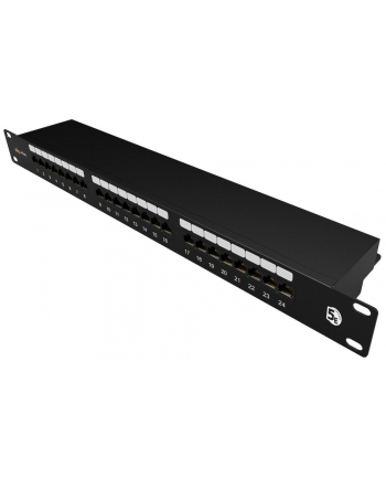 SOLARIX Patch panel 24 x RJ45 CAT5E STP 1U SX24-5E-STP-BK-N