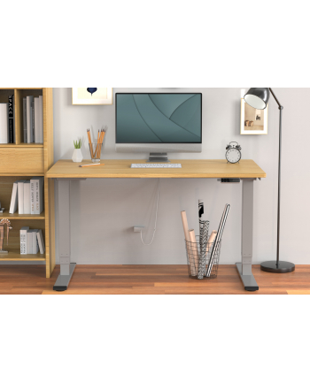 DIGITUS Height Adjustable Standing Desk Frame Dual motor 3-stages grey