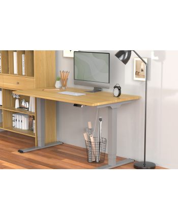 DIGITUS Height Adjustable Standing Desk Frame Dual motor 3-stages grey