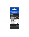 BROTHER HSE251E Black on Kolor: BIAŁY heat shrink tape 21mm - nr 1